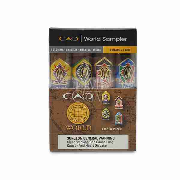 CAO 四国系列 雪茄包 混合装 (4支/盒)<BR>CAO WORLD SAMPLER<!---->