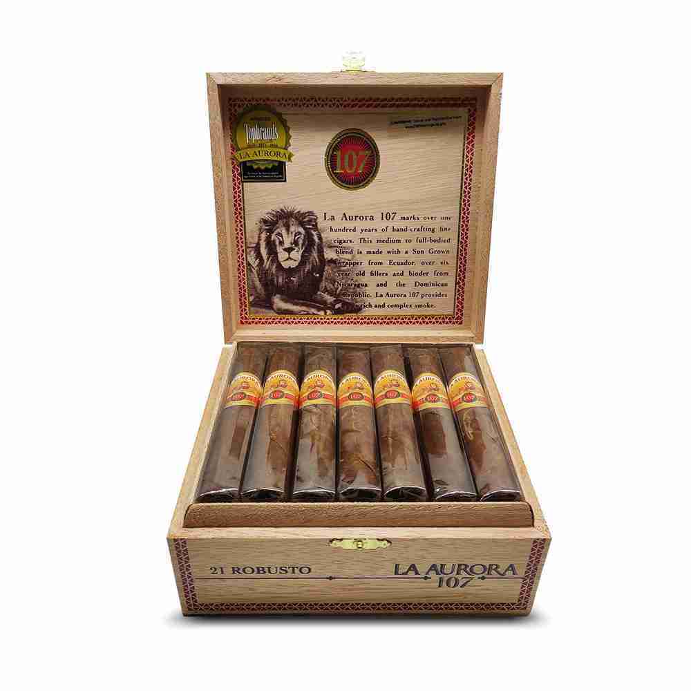 狮子王 107 罗伯图 50&times;114mm (21支/盒)<BR>LA AURORA 107 ROBUSTO<!--罗拔图 罗布图 粗支 胖子 高罗 高胖-->