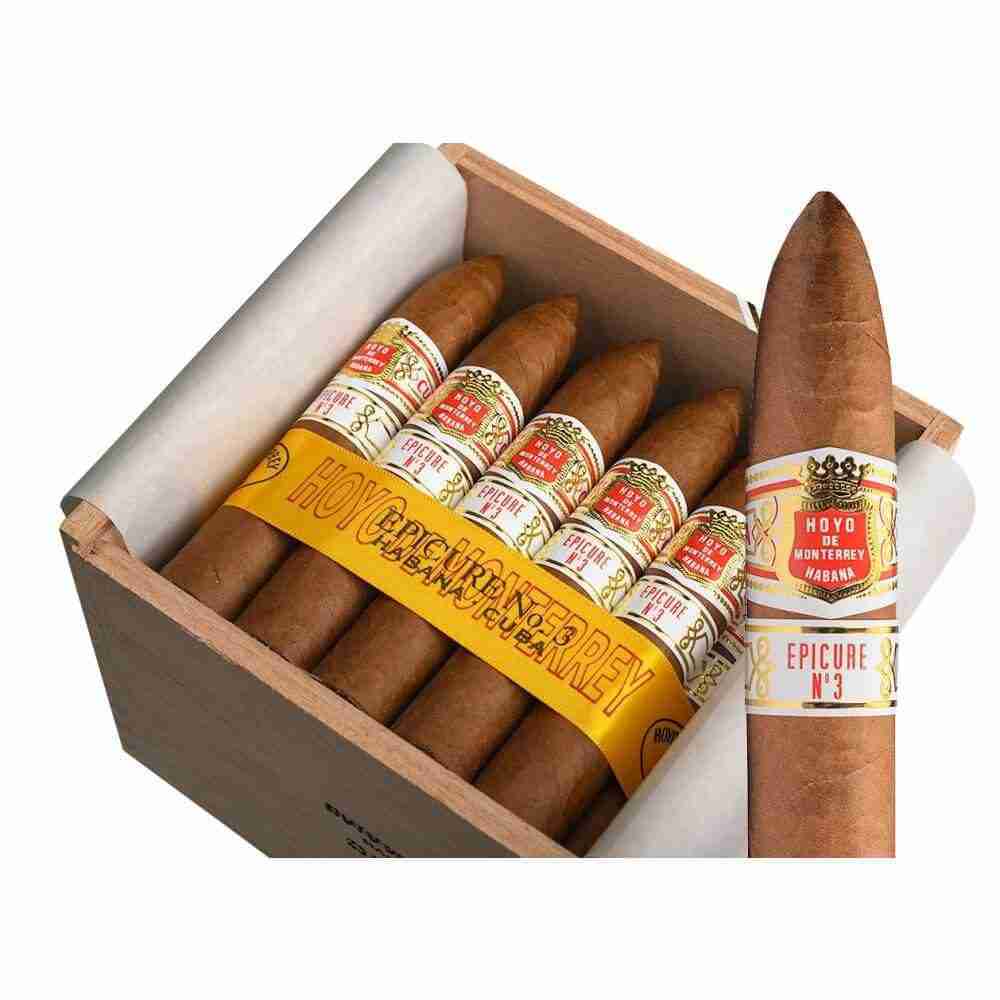 好友 逍遥 3号 鱼雷型 木盒 54&times;125mm (25支/盒)<BR>HOYO de MONTERREY EPICURE NO.3<!--贵族3号,Hoyo雪茄,Epicure,Originales,古巴雪茄-->