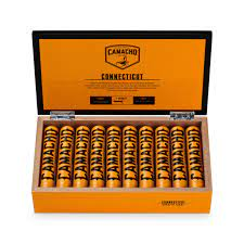 卡马乔 康涅狄克系列 罗伯图 铝管 木盒 50&times;127mm (20支/盒)<BR>CAMACHO CONNECTICUT ROBUSTO TUBOS<!--粗支 胖子 高罗 高胖 罗拔图 罗布图 管装 管-->
