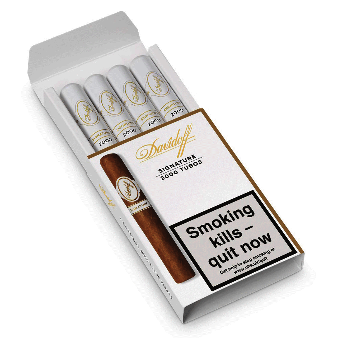 大卫杜夫 署名2000# 铝管 43&times;127mm (4支/盒)<BR>DAVIDOFF SIGNATURE 2000<!--管装 管-->